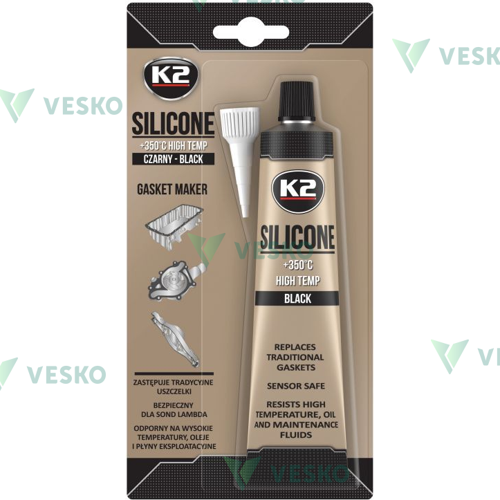 Aukšta temp. Silikonas K2 Pilkas