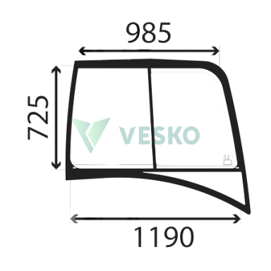Dešinės Pusės Durų Stiklas (Darinėjamas) 574509 Volvo