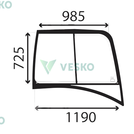 Dešinės Pusės Durų Stiklas (Darinėjamas) 574509 Volvo Dešinės Pusės Durų Stiklas (Darinėjamas) 574509 Volvo