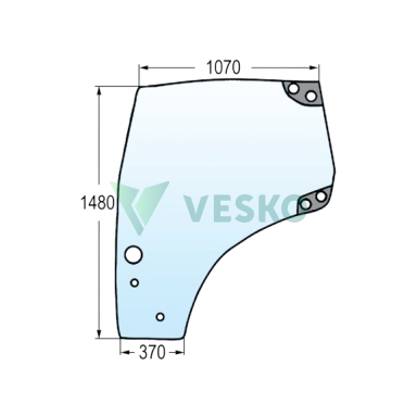 Durų Stiklas Kairės Pusės 82027357 New Holland