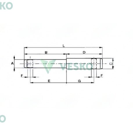 Dviejų Pakopų Kaištis Kat. 1/2/1 22x210 mm 1 Dviejų Pakopų Kaištis Kat. 1/2/1 22x210 mm 1