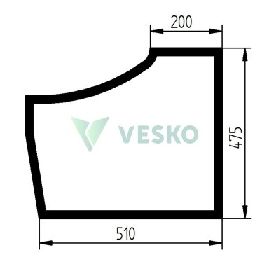 Stiklas Yanmar Ekskavatoriaus Durų Apatinis 172A5969170