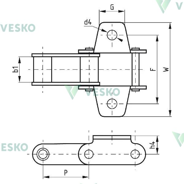 Elevatoriaus Grandinė  CA550-H 1