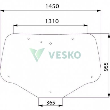Galinis Stiklas 82030887 New Holland Case Galinis Stiklas 82030887 New Holland Case