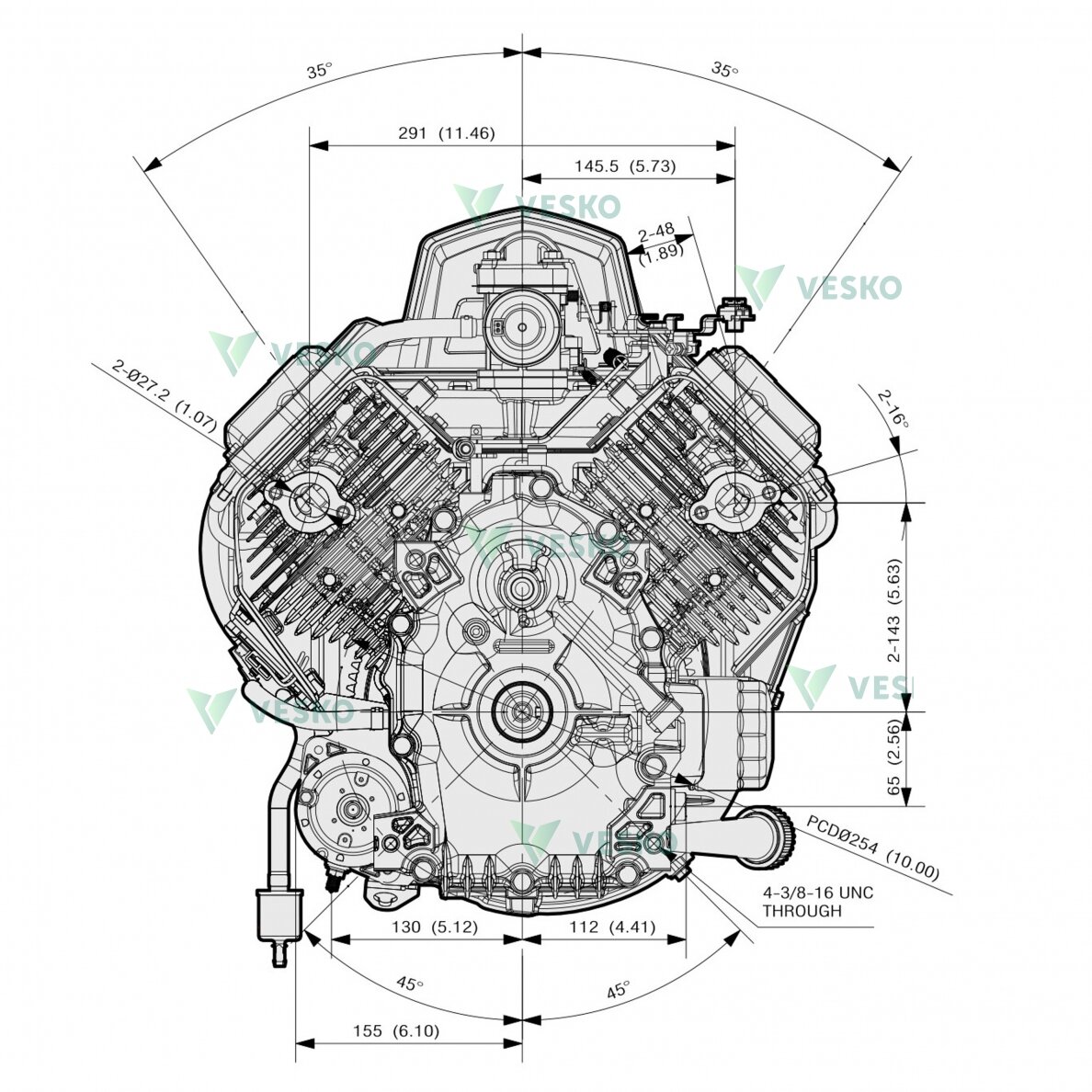 Kawasaki FS541V Benzininis Variklis 4