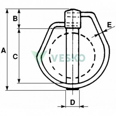 Kaištis 15x82 mm 1 Kaištis 15x82 mm 1