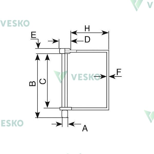 Kaištis 9.5 mm Kvadratiniam Vamzdžiui 1