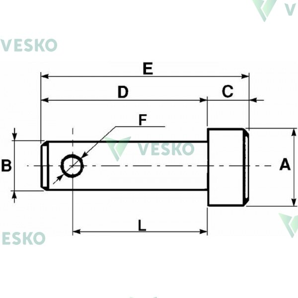 Kaištis Kat.2 25x85 mm 1