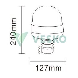 LED Švyturėlis 48W, 9-30V, R10, R65, 16 LED x 3W 1 LED Švyturėlis 48W, 9-30V, R10, R65, 16 LED x 3W 1