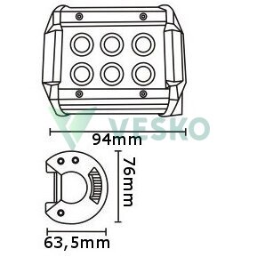 LED Žibintas 18W, 10-30V, 6 CREE LEDx3Wb 1 LED Žibintas 18W, 10-30V, 6 CREE LEDx3Wb 1