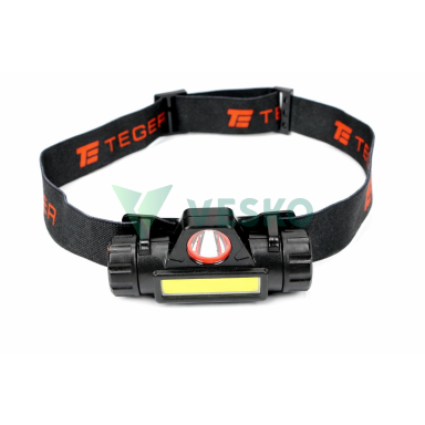 LED Galvos Žibintas COB 200 Lm, Įkraunamas TEGER