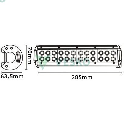 LED Žibintas 72W, 12-28V, 24 CREE LEDx3W 1 LED Žibintas 72W, 12-28V, 24 CREE LEDx3W 1