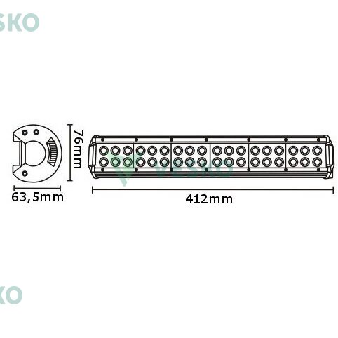 LED Žibintas 108W, 10-30V, 36 CREE LEDx3W 1 LED Žibintas 108W, 10-30V, 36 CREE LEDx3W 1