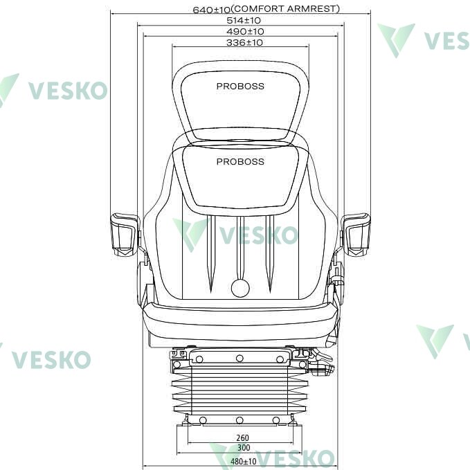 Sėdynė AS2480 PROBOSS 1 Sėdynė AS2480 PROBOSS 1