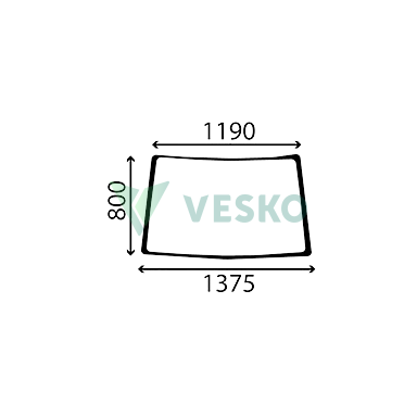 Priekinis Stiklas Gaubtas R114807 John Deere